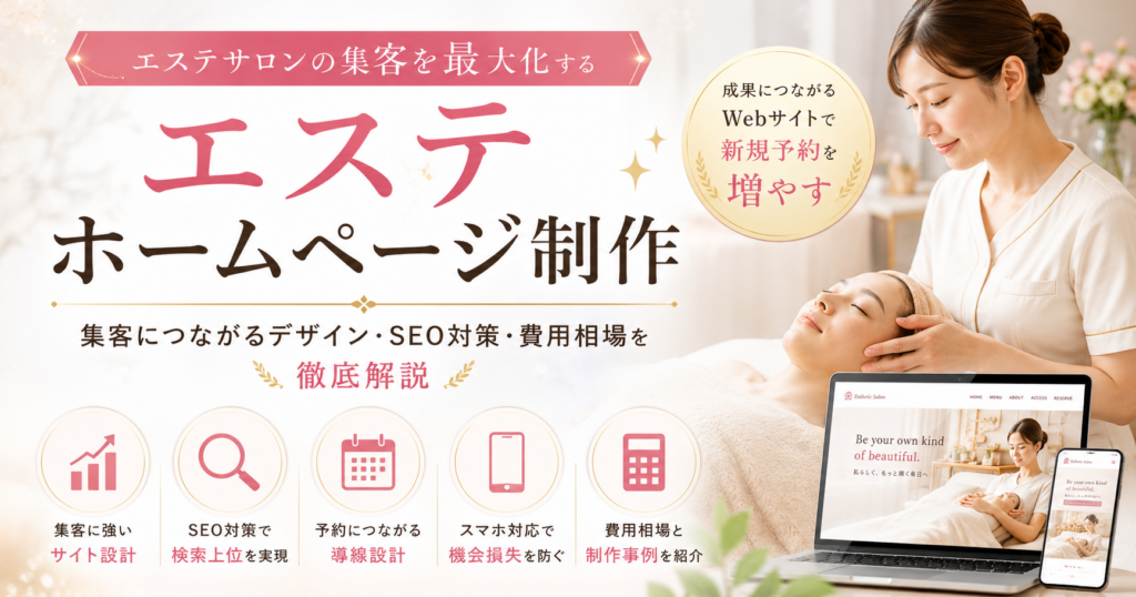 エステホームページ制作｜集客につながるデザイン・SEO対策・費用相場を解説