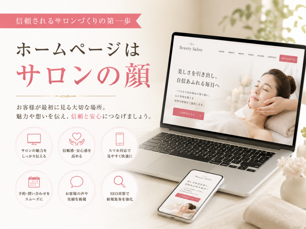 ホームページはサロンの顔