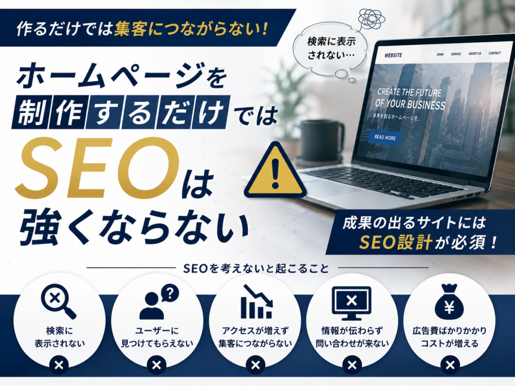 ホームページを制作するだけではSEOは強くならない理由を解説