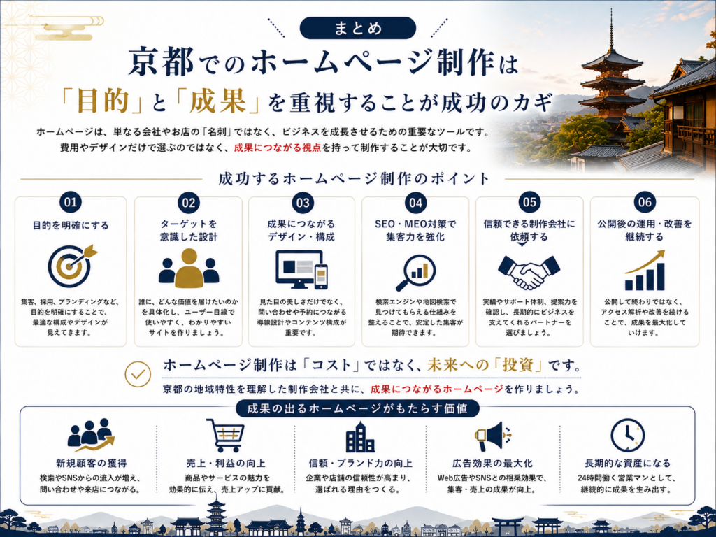 京都のホームページ制作で成果を出すためのポイントと費用の考え方を解説