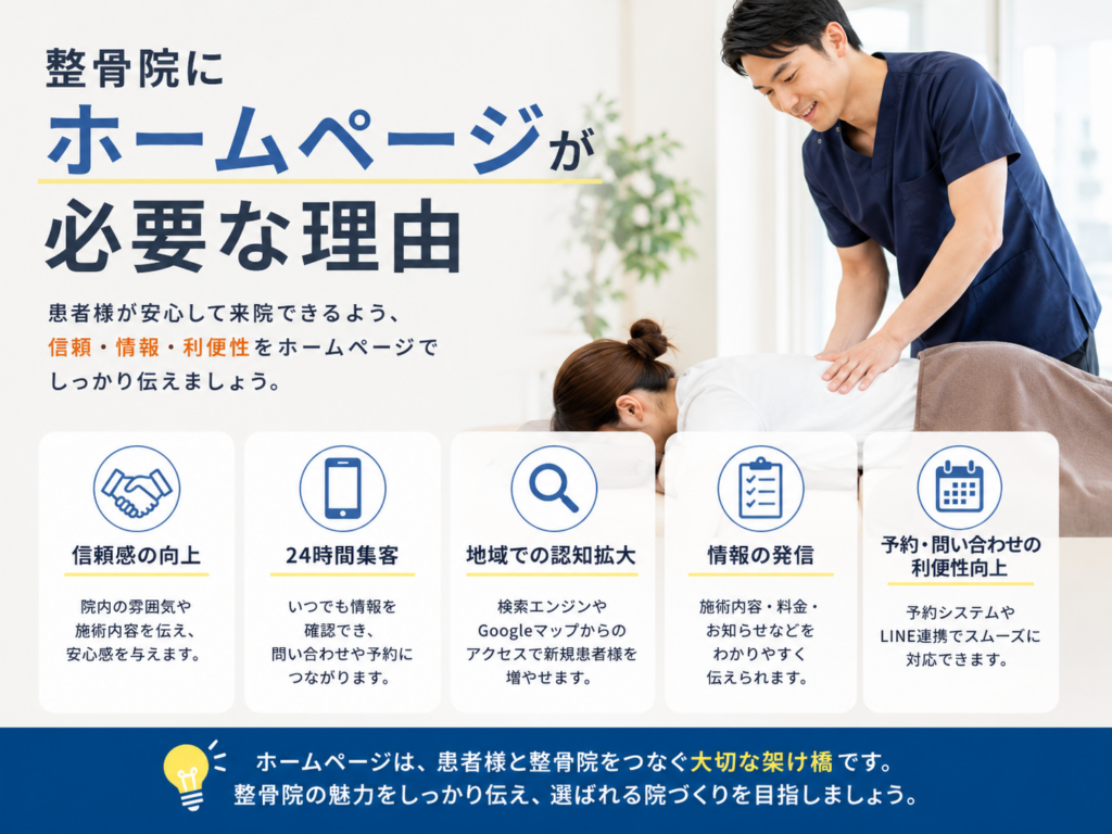 整骨院 ホームページ 必要