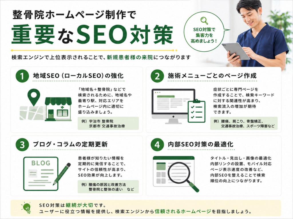 整骨院 ホームページ制作 SEO対策
