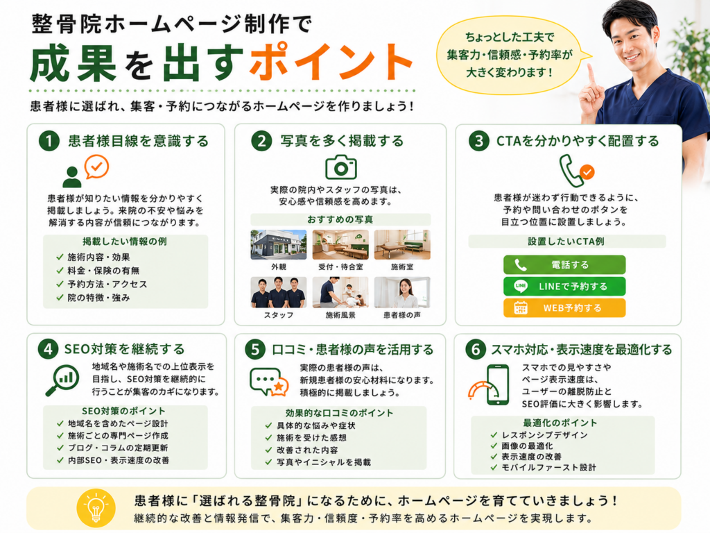 整骨院 ホームページ制作 成果