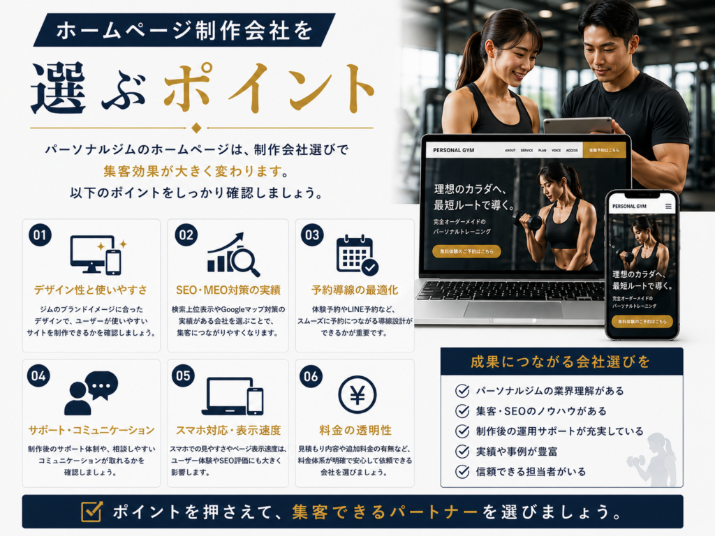 ホームページ制作会社を選ぶポイント