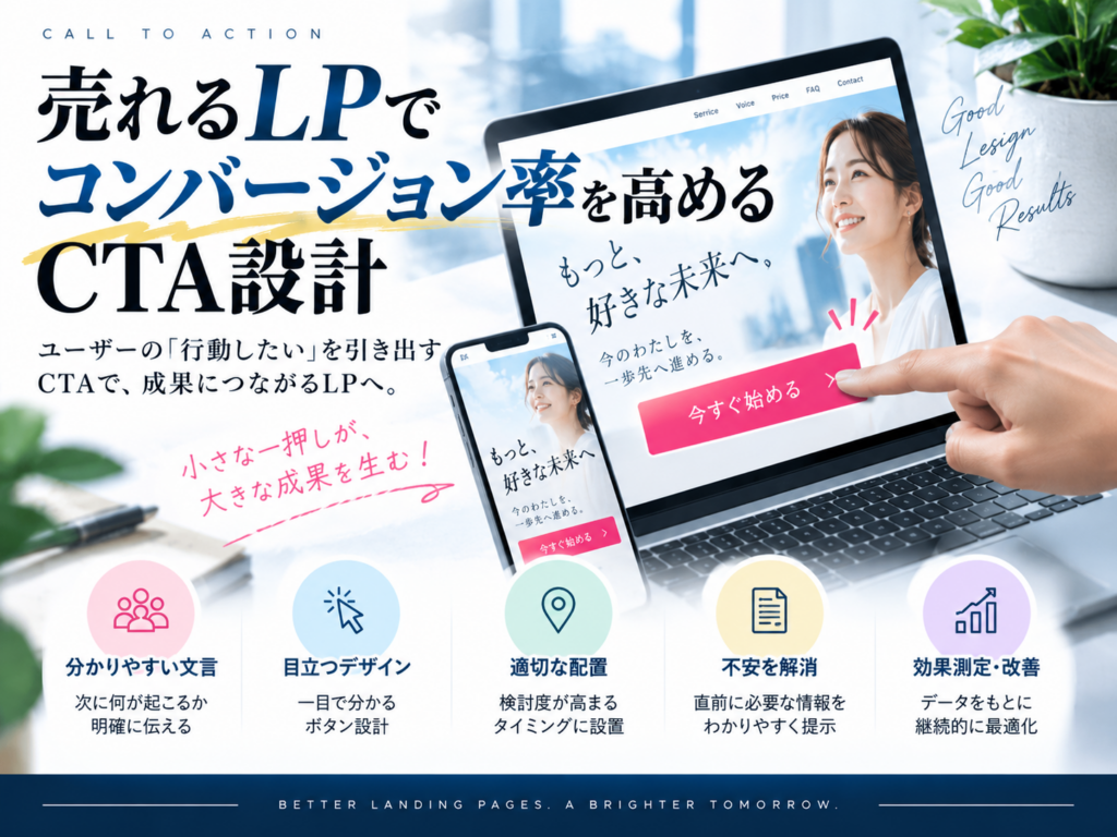 売れるLPでコンバージョン率を高めるCTA設計|文言・デザイン・配置・改善のポイント