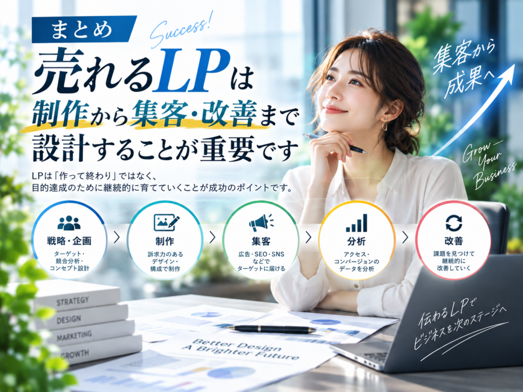 売れるLPは制作から集客・分析・改善まで一貫して設計することが重要
