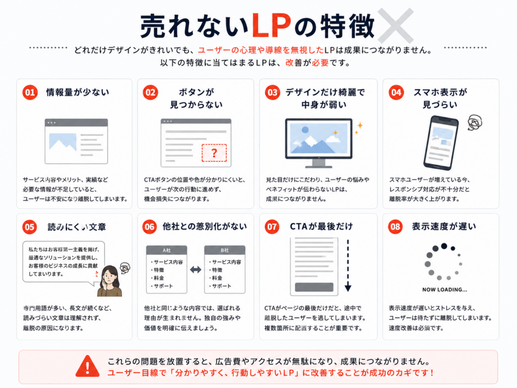 売れない LP 特徴