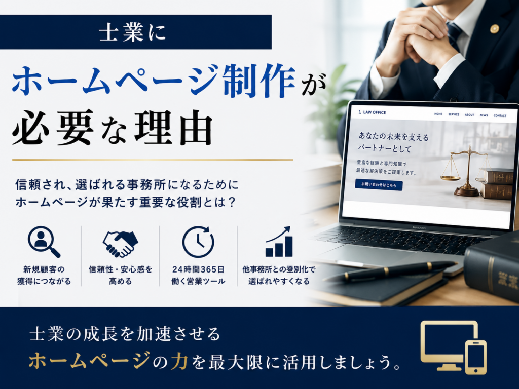 士業にホームページ制作が必要な理由