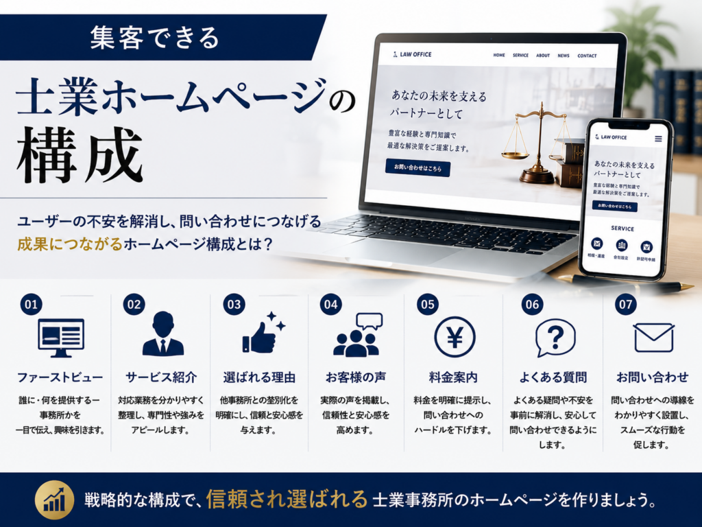 集客できる士業ホームページの構成