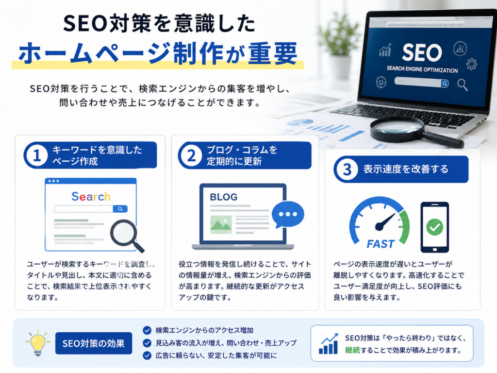 SEO対策 ホームページ制作