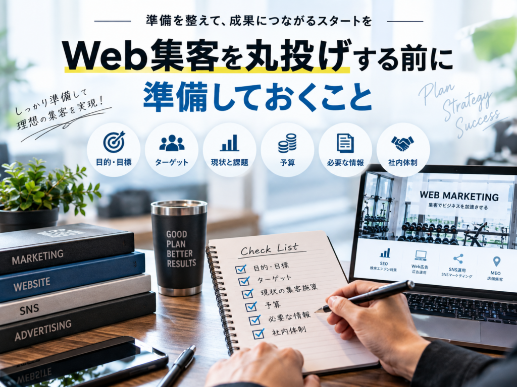 Web集客を丸投げする前に準備しておくこと｜目的・ターゲット・予算・現状の課題を整理