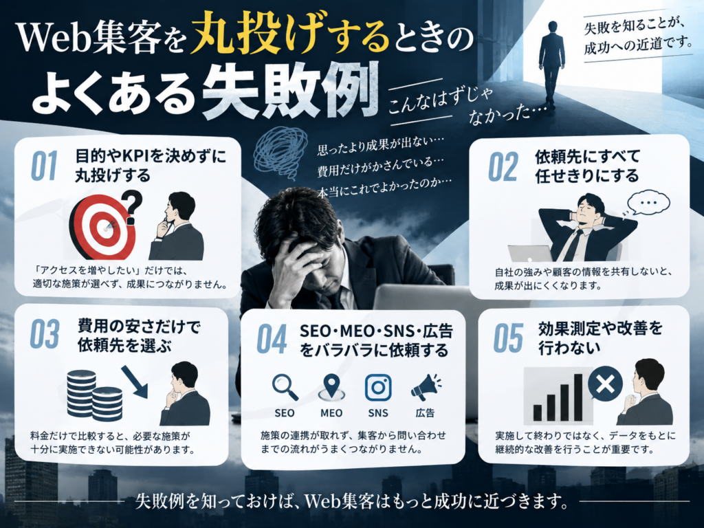 Web集客を丸投げするときによくある失敗例5選