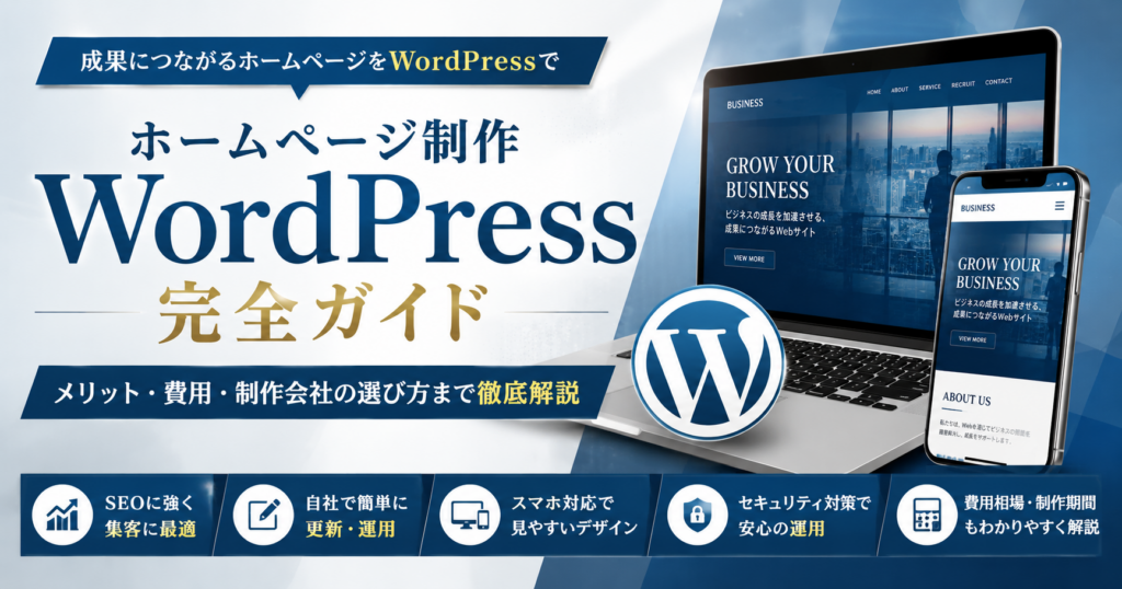 ホームページ制作でWordPressを活用するメリットや費用、制作会社の選び方を解説