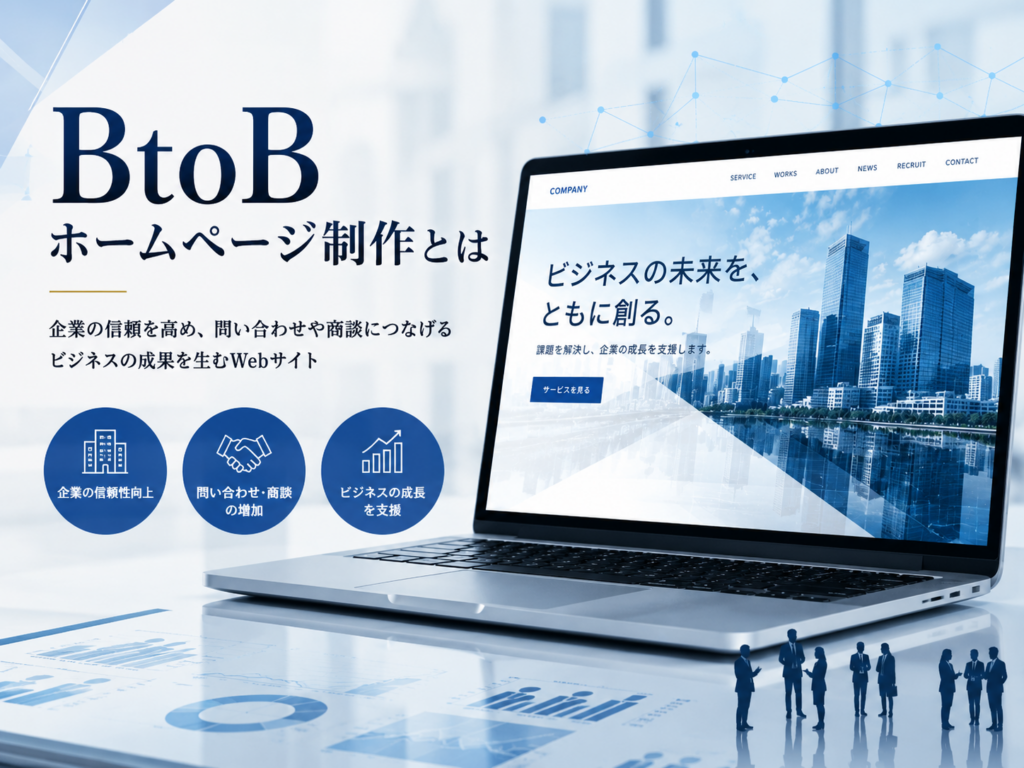 BtoBホームページ制作とは｜企業の信頼性を高め問い合わせ・商談につなげるWebサイト