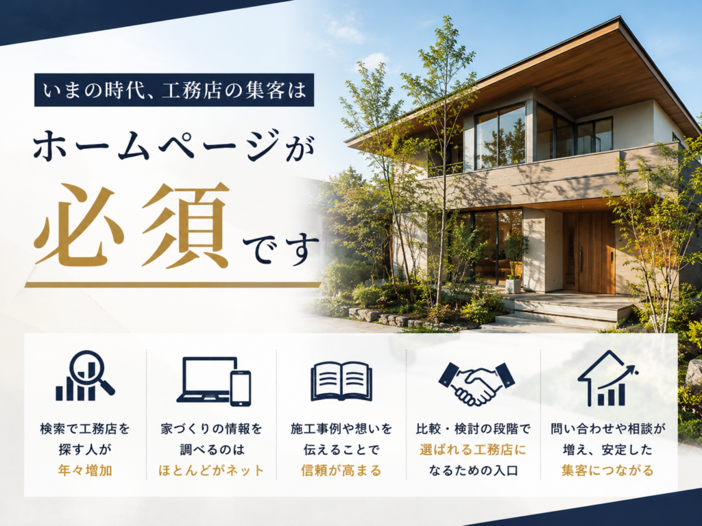 工務店にホームページが必要な理由と集客・信頼獲得につながるメリット
