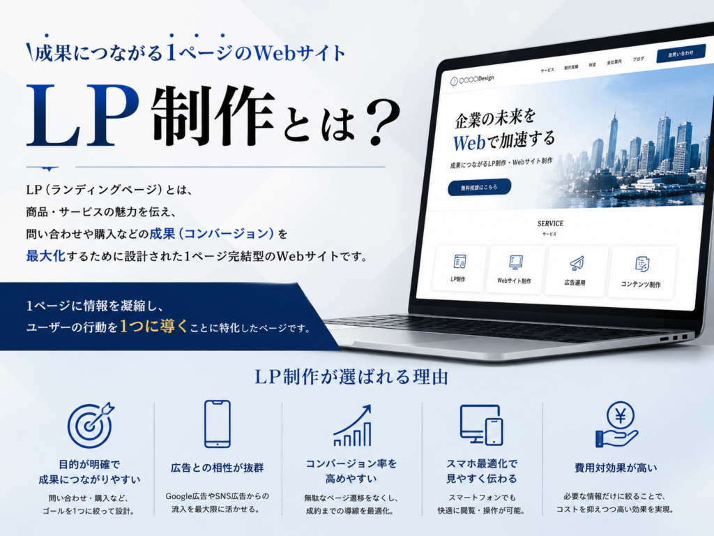 LP制作とは？ランディングページの特徴や役割、成果につながる仕組みを解説
