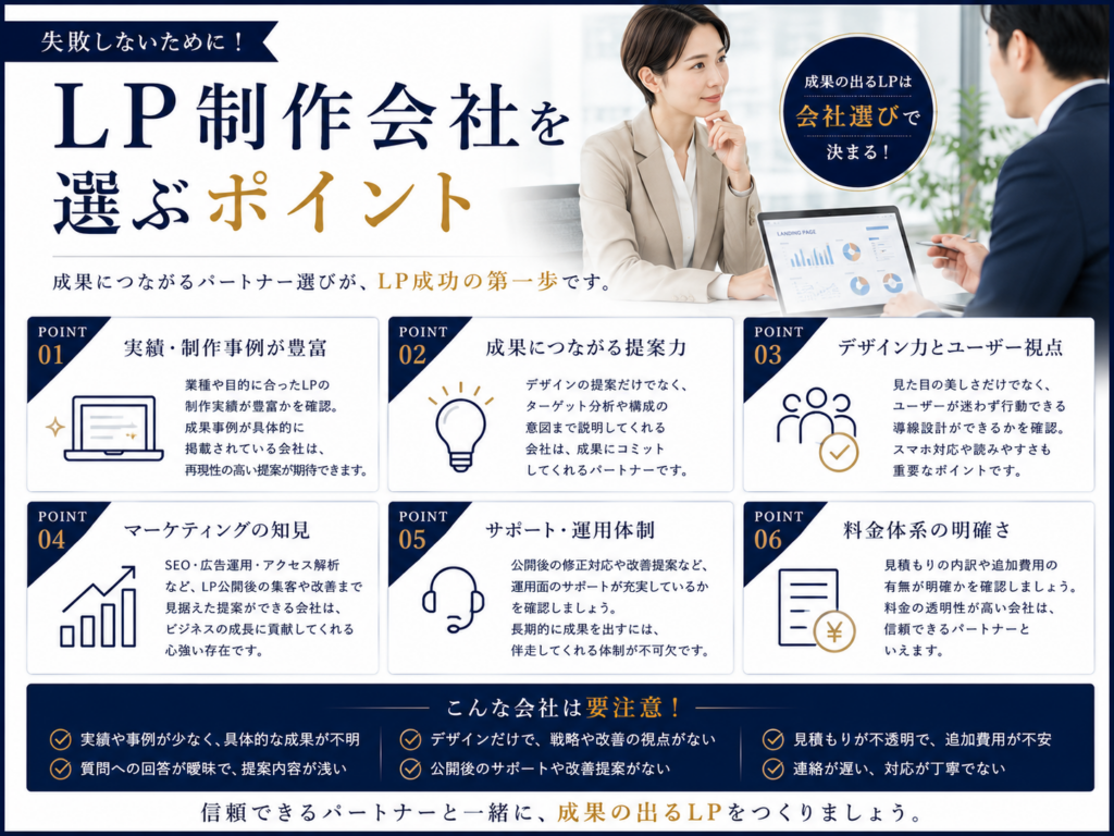 業種別LP制作費用の相場とLP制作会社を選ぶポイントを分かりやすく解説