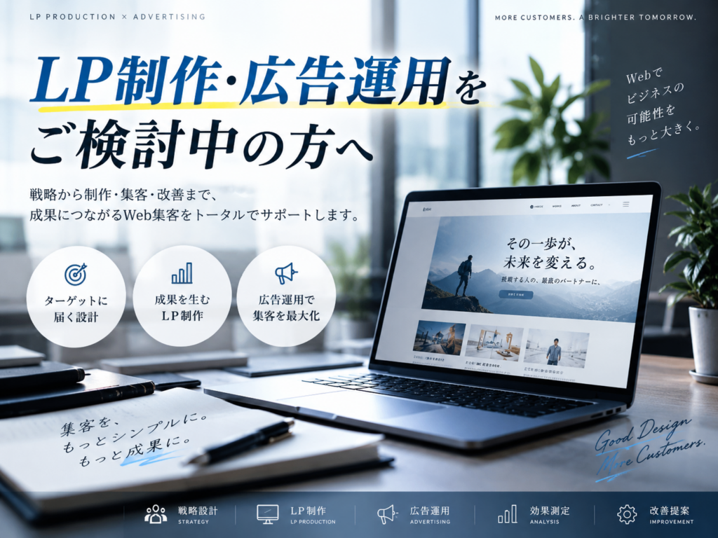LP制作・広告運用で成果につながるWeb集客を支援