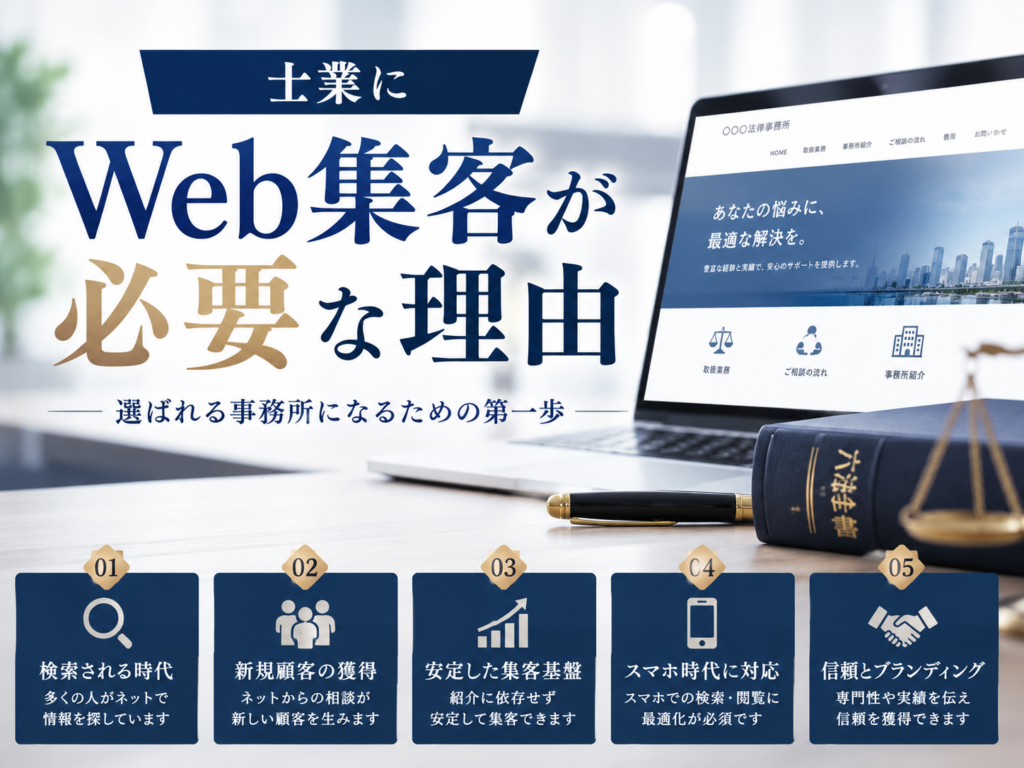 士業にWeb集客が必要な理由｜新規顧客獲得と安定した集客につなげる方法