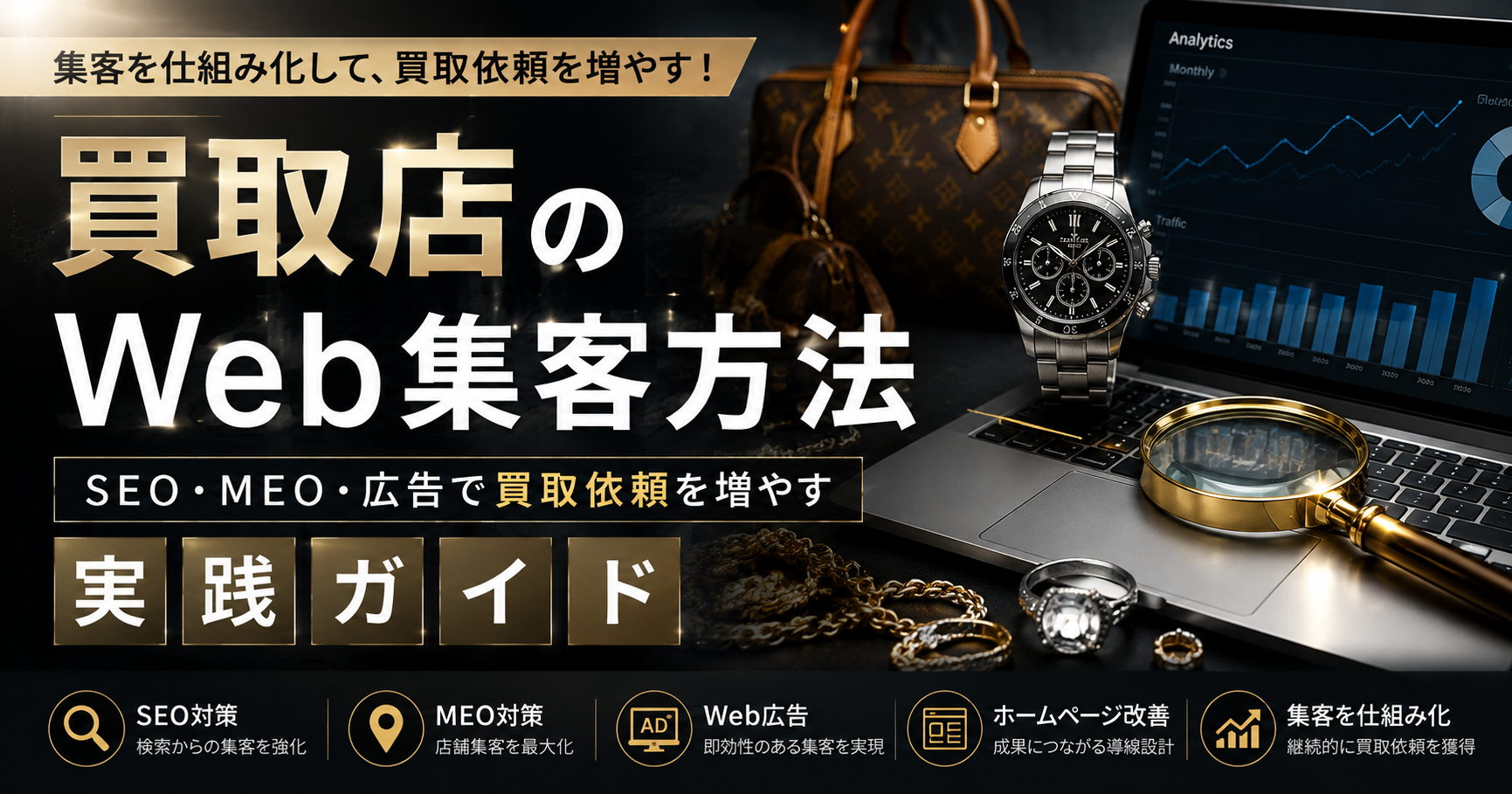 買取店のWeb集客方法｜SEO・MEO・広告で買取依頼を増やす方法