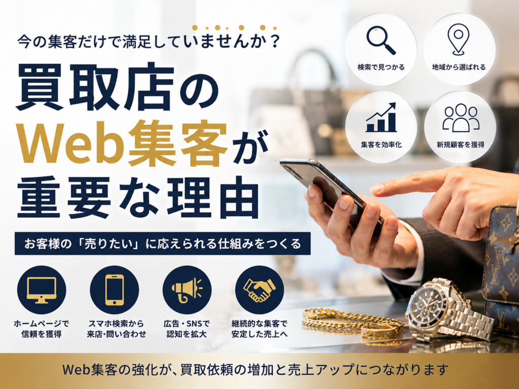 買取店のWeb集客が重要な理由｜検索・MEO・広告から買取依頼を増やす仕組み