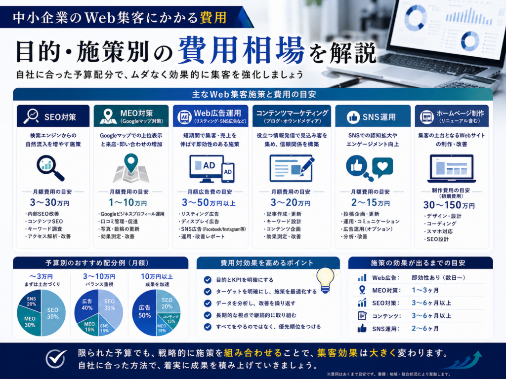 中小企業のWeb集客完全ガイド｜方法・戦略・費用・成功事例を徹底解説