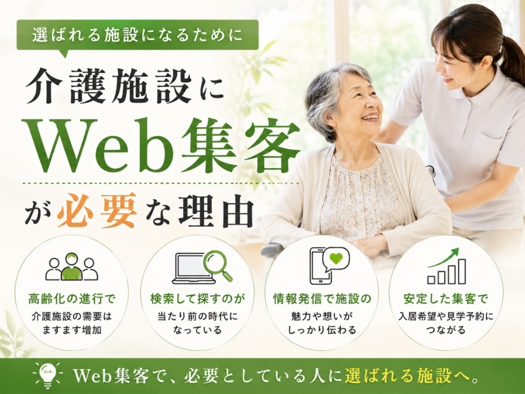 介護施設にWeb集客が必要な理由｜検索から施設見学・入居相談につなげる方法